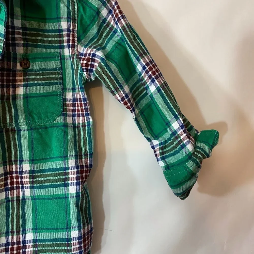 Carter’s Button Up Flannel Hoodie Shirt size 2T